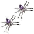 thumbnail image 4 of Halloween Spider Brooch 2Pcs Crystal Rhinestone Pin for Women Daily Wear, 4 of 8