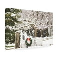 thumbnail image 2 of Kurt Shaffer Photographs 'Merry Christmas Wreath In The Snow' Canvas Art, 2 of 4