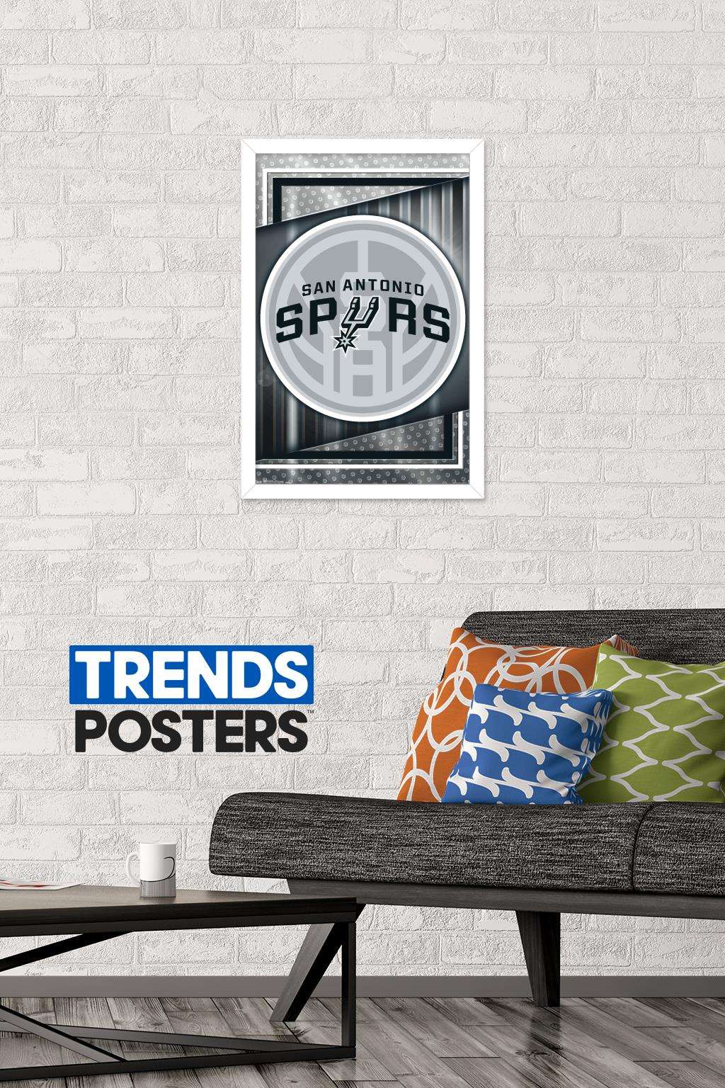 NBA San Antonio Spurs - Logo 17 Wall Poster, 14.725" x 22.375", Framed