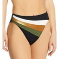 thumbnail image 3 of Women's Vince Camuto V02727 Gold Shimmer Blocked High Leg Swim Bottom (Black XS), 3 of 4