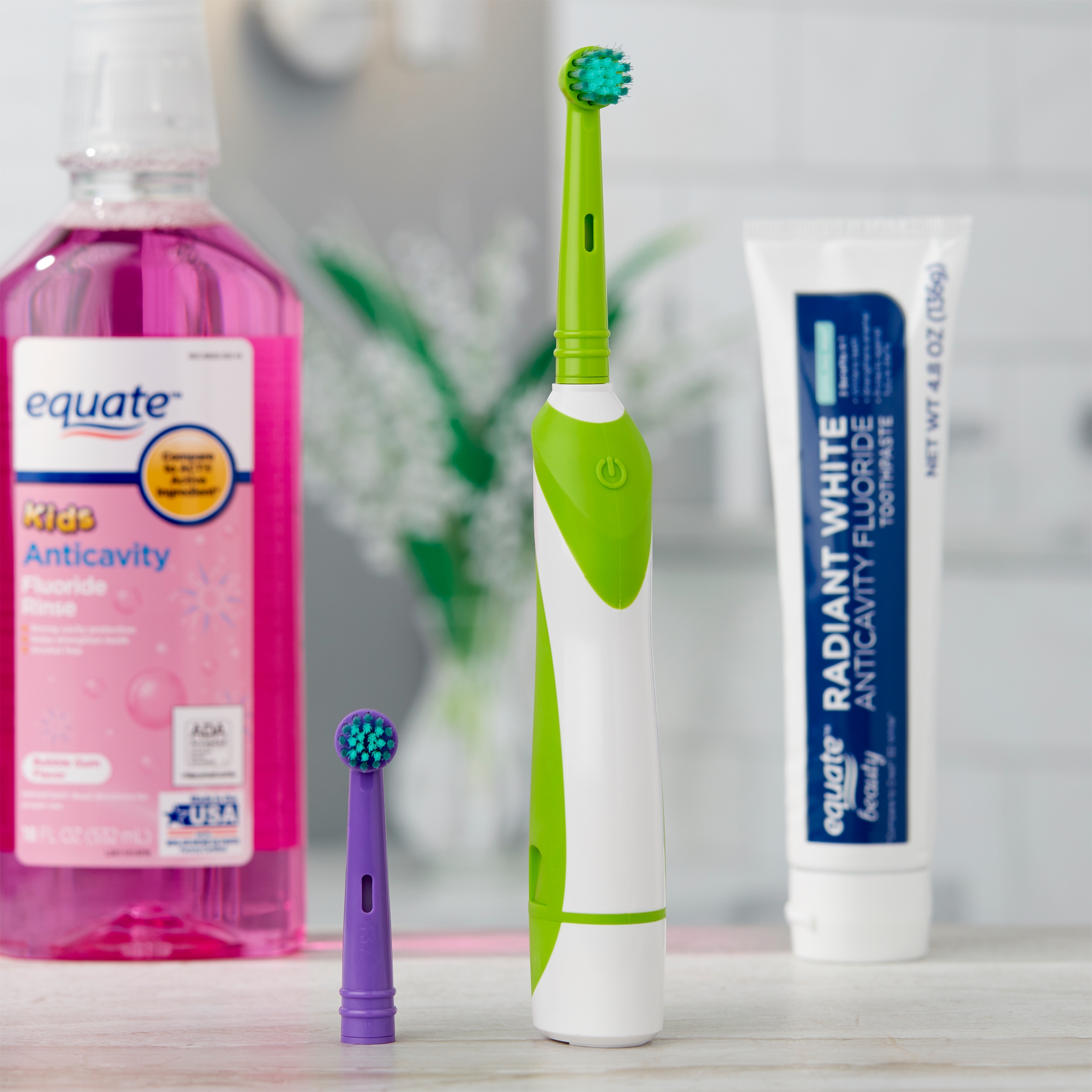 Equate Kids EasyFlex TotalPower Toothbrush with Replacement Brush Head, Battery Powered - image 2 of 12
