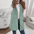 thumbnail image 2 of Women's Hooded Sleeveless Vest Jacket Coat Top Printed Solid Color Casual Daily Wear Streetwear Loungewear Fashion Essential Gift for Women | CSEONE,Green XL, 2 of 9