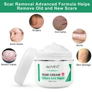 ALIVER Scar Cream, Stretch Marks Remover, Ideal for Acne, C-Section, Burns, Surgical Scars Treatment, Effective for Old and New Scars, 1.7 oz