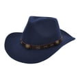 thumbnail image 4 of LIUYUNNN Oversized Cowboy Hat Classic Cowboy Hat Western Headwear For Outdoor Festival Sun, One Size, 4 of 4