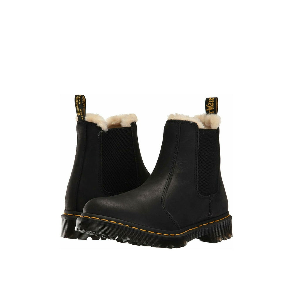 doc marten fur lined chelsea boots womens