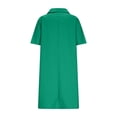 thumbnail image 4 of Adeawade Elegant Dresses For Women Short Skeeve Floral V Neck Dress Home Spring Summer Fall Loose Fit Soft Fabric Easy Care Versatile Clothes Xl Green, 4 of 4
