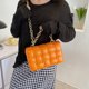 thumbnail image 5 of Bolso pequeño tejido de moda popular, bolso cuadrado pequeño simple Naranja, 5 of 5