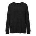 thumbnail image 6 of Womens Tshirts Long Sleeve Womens Tunic Tops Fall Sweaters Lightweight Crewneck Pullover Cute Tee Shirts Black S, 6 of 7
