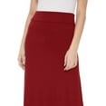 thumbnail image 6 of Women's Casual Foldable Waist Comfy Loose Fit Solid Maxi Skirt S-3XL, 6 of 6