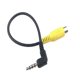thumbnail image 1 of 2.5mm to RCA Lightweight Cable Converter GPS Tablet Extension Space Saving Reverse Camera Rear View Easy Install for Car DVR (Black), 1 of 3