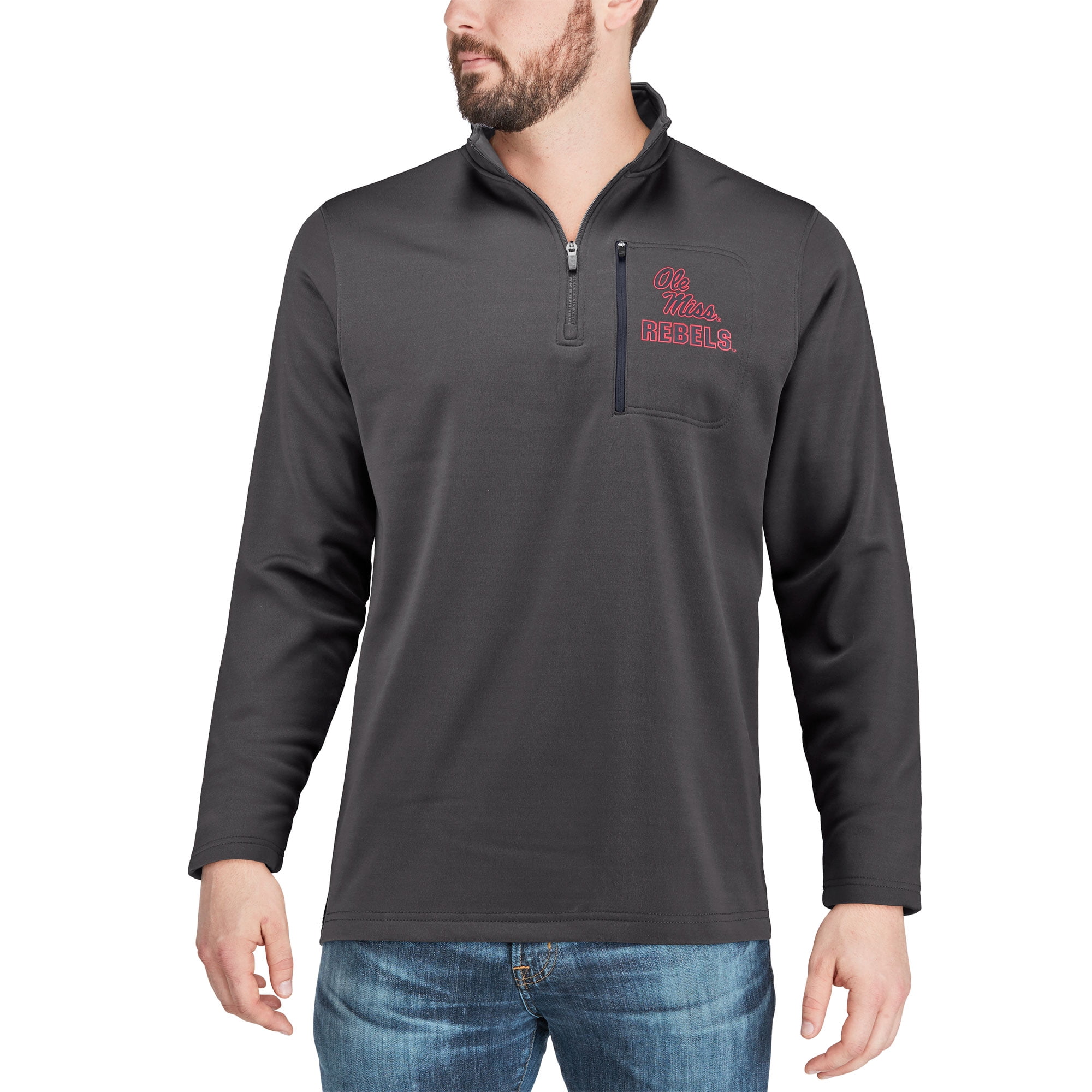 Colosseum Mississippi Ole Miss Rebels Womens Superstar 1//4 Zip Long Sleeve Wind Shirt