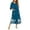 Blue Flower, variant on Ekouaer Women's Pajama Sets Robe for Women Zipper Front Robes 3/4 Sleeve House Dress with Pockets Full Length Nightgown Housecoat