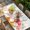 Multicolor, variant on Pink Yellow Floral Table Cloths for 3 Foot Rectangle Tables, Spring Flowers Elegant Pastoral Leaves Patio Waterproof Elastic Fitted Tablecloths, Washable Rectangular Table Cover for Camping