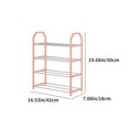 thumbnail image 5 of 4-Tier Metal Frame Shoe Rack - Space-Saving Bedroom/Closet Organizer with Ventilated Shelves, 5 of 5