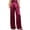 Pants - Hot Pink, variant on Maqroz Satin Pants for Women Elastic Waist Wide Leg Trousers Flowy Floral Print Boho Pant Summer Beach Lightweight Cozy Palazzo Trouser with Pockets