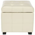 thumbnail image 3 of SAFAVIEH Maiden Square Tufted Ottoman Flat Cream, 3 of 6