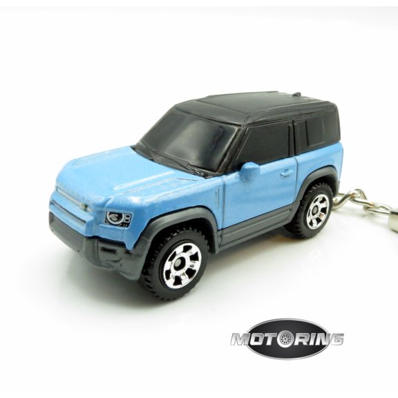 Keychain 2020 '20 Land Rover Defender Blue SUV Car Rare Novelty 1:64 Diecast