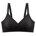 thumbnail image 2 of Swuxness Womens Comfortable Wireless Bras, Women's Bras, Women's Seamless Bare Feeling Side Boob Sagging Wireless Everyday Breathable Bra Black, M, 2 of 3