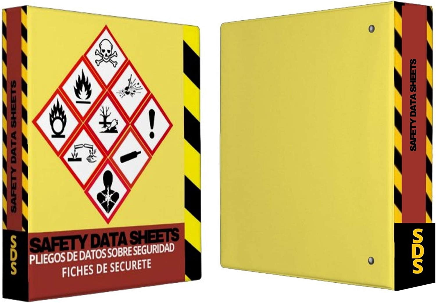 SDS Ring Binder, Trilingual with English/Spanish/French, Heavy Duty with  1.5 Inch Capacity Holds 250 Pages - Walmart.com