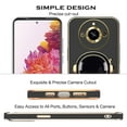 thumbnail image 6 of Compatible with Realme 11 Pro Plus Case for Women Men, Ultra Soft Realme 11 Pro Plus Phone Case with Stand Silicone TPU Plating Cute Astronaut Pattern Cases Cover (Black), 6 of 12