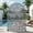 Gray, variant on MAYEERTY Black Arched Galvanized Metal Privacy Screen, Outdoor Garden Patio, 72×47×16in, 3 Panels