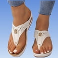thumbnail image 4 of Bkhluea Women Flip Flop Sandals Slip On Shoes Hollow Cutout Comfort For Beach Travel Casual Daily Outdoor Activities, 4 of 7