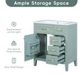 thumbnail image 2 of MAYEERTY 30" Bathroom Vanity without Sink Cabinet Base Solid Frame MDF Drawers Green, 2 of 6