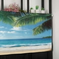 thumbnail image 6 of Summer Beach Coastal Valances for Windows Farmhouse Kitchen Curtains Valances Rod Pocket Valance Curtains for Kitchen Windows Palm Tree Sandy Vacation Window Valances for Bathroom Bedroom 42"x18", 6 of 6