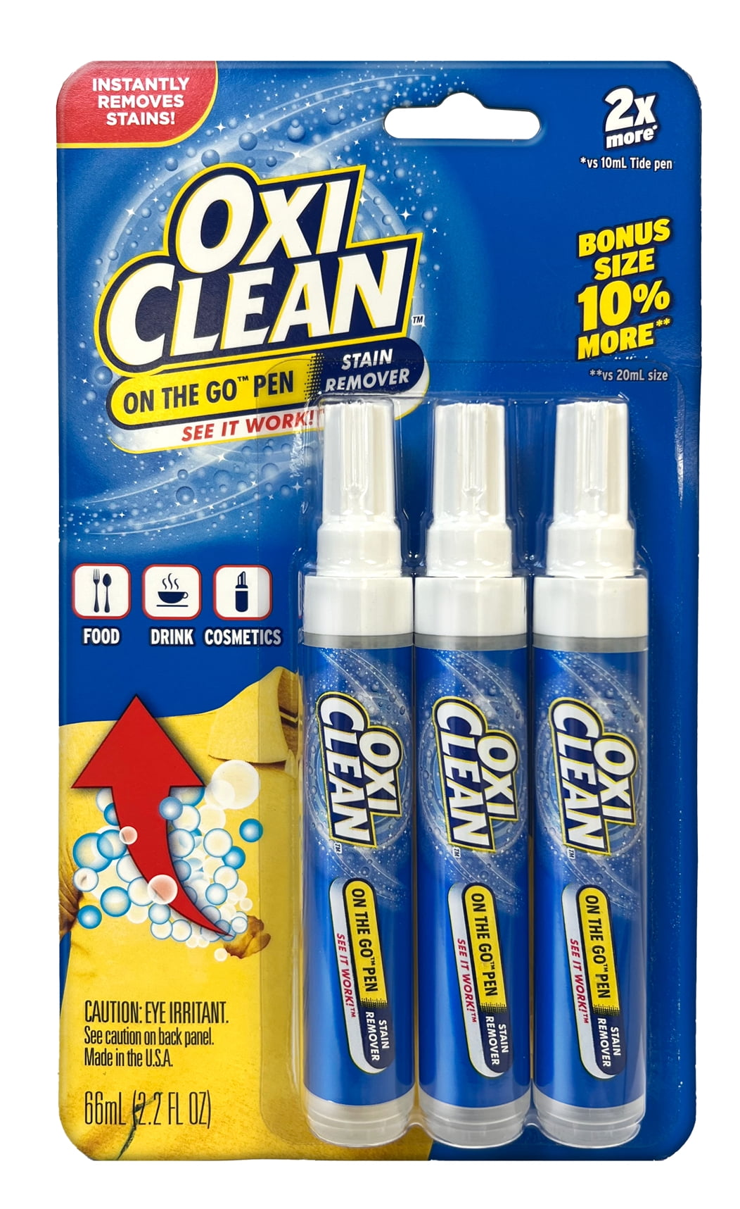 OxiClean Stain Remover Pens Dry Clean Safe, Instant Spot Cleaning for
