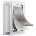 thumbnail image 4 of KFFKFF Pet Door for Wall with Lock 14.25" x 21.1" Metallic Structure with Secure Lock and Triple-Flap Design, Climate-Resistant Canine Entrance, Simple to Set Up in Indoor or Outdoor Walls, 4 of 9