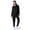 Black, variant on Women's Plush Velour Hoodie & Jogger Tracksuit Set, S-4X