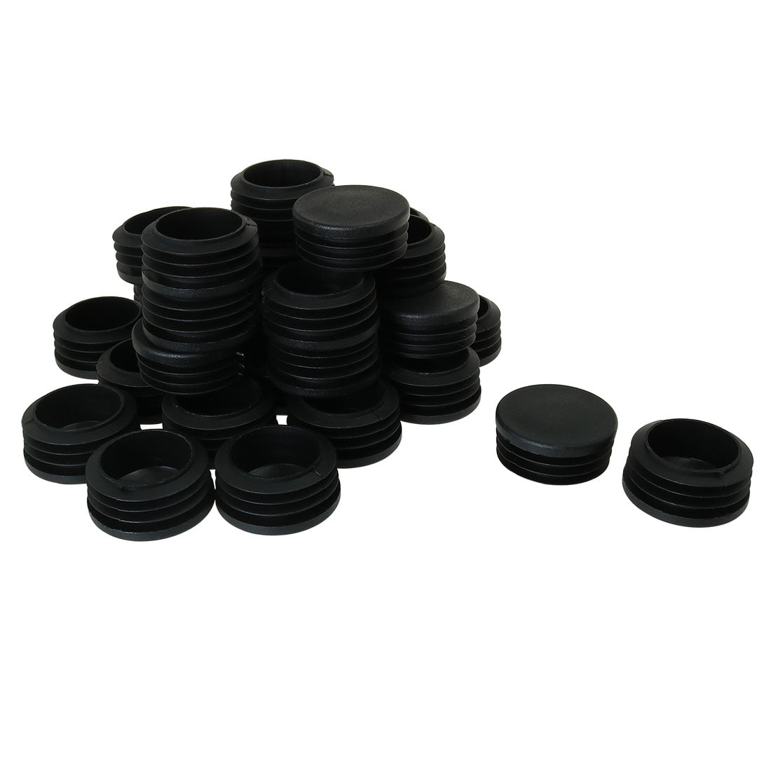 Uxcell Plastic Round Tube Insert Glide Cap 40mm 1.57' OD 35Pcs Porch Patio Protector