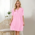 thumbnail image 6 of Royisotas Womens Nightgowns Soft Pajamas Pink Casual Silky Sleeveless House Wear for Womens, 6 of 7
