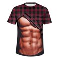thumbnail image 5 of Dovford 3D Fake Abs Printed T Shirts for Men Funny Graphic Tees Casual Short Sleeve Crewneck Summer Tops Slim Muscle Tees, 5 of 5