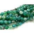 thumbnail image 3 of Natural Green Stripe Agate Beads / Faceted Round Shape Beads / Healing Energy Stone Beads / 8mm 2 Strand Gemstone Beads For DIY Jewelry Making, 3 of 3