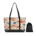 thumbnail image 7 of FORMRS Canvas Laptop Tote Bag for Women with 15.6" Computer Compartments Shoulder Handbag, Blue Starfish, 7 of 7