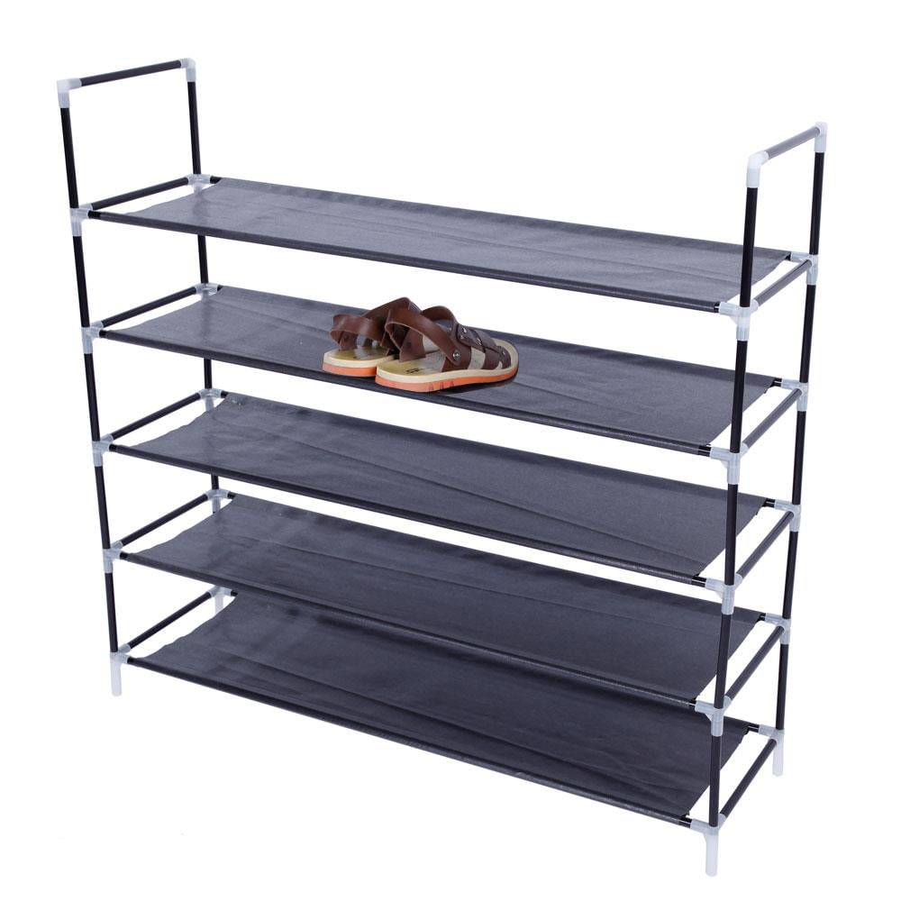 Ktaxon 5 Tier 25 Pairs Shoe Rack Organizer Storage Pairs Shoes Shelves Space Standing