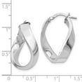 thumbnail image 2 of 925 Sterling Silver Polished Twisted Hoop Earrings 26.5x18.83mm Wide 1.95mm Thick Hoop Earring for Women, 2 of 2