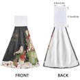 thumbnail image 4 of SKYSONIC 2 Pack Christmas Pattern Hand Towels, Soft and Absorbent Kitchen Towels with Hanging Loop Microfiber Tie Towel for Bathroom, Laundry Room, Farmhouse, 14" x18.2", 4 of 7