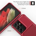 thumbnail image 7 of Feishell for Samsung Galaxy S21 Plus Wallet Case, [ S21 Plus/ + ] with ID&Credit Card Holder Slots Pockets Wallet Back Cover Stand Flip Folio Leather Magnetic Absorption Cover, Red, 7 of 7