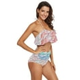 thumbnail image 3 of Ckdifva Colorful Flower Scales Womens High Waisted Bikini Set Two Piece Swimsuit Bathing Suits, 3 of 5
