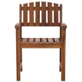 thumbnail image 5 of All Things cedar TE70-20-W Teak Oval Extension Patio Table & Dining chair Set with cushions White, 5 of 5