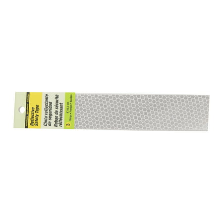 Hy-Ko Reflective Safety Tape, White, 6 inch, 3