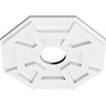thumbnail image 2 of 12"OD x 3"ID x 4"C x 1"P Logan Architectural Grade PVC Contemporary Ceiling Medallion, 2 of 11