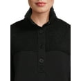 thumbnail image 5 of Time and Tru Women's French Terry and Faux Sherpa Pullover Top, Sizes XS-XXXL, 5 of 6