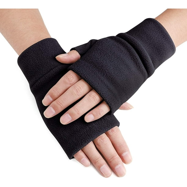 Winter Fleece Fingless Gloves Unisex Half Finger Typing Gloves Driving  Gloves Warm Mittens
