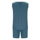 thumbnail image 5 of Conjunto de pijama de dos piezas para mujer, suelto, de verano, con tirantes de color liso, para estar en casa, blusa modal y pantalones, 5 of 7