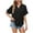 Black, variant on Zkozptok Womens Button down Shirts V Neck Roll Up Short Sleeve T Shirts Summer Casual Bussiness Work Tops