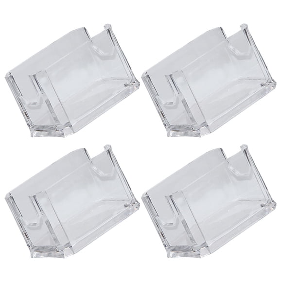 IFANLANDOR 4pcs Card Display Holder Acrylic Card Storage Transparent For Business Professionals Professional Environment