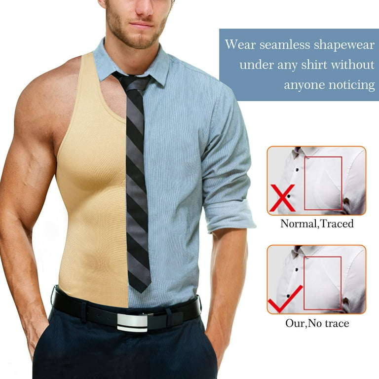 TAILONG Compression Shirts for Men Shapewear Slimming Body Shaper